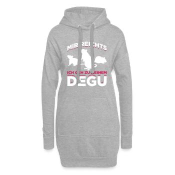 Mir Reichts Ich Geh Zu Meinem Degu Geschenk - Hoodie-Kleid - Grau meliert - Vorne