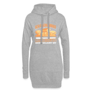 Ich Backe Brot Weil Menschen Schlagen Nicht Erlaub - Hoodie-Kleid - Grau meliert - Vorne