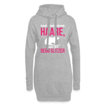 Das Sind Keine Haare, Das Ist Degu Glitzer - Hoodie-Kleid - Grau meliert - Vorne