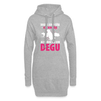 Degus Sind Süß Ich Bin Süß Also Bin Ich Ein Degu - Hoodie-Kleid - Grau meliert - Vorne