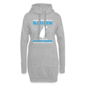 Du Kannst Glück Nicht Kaufen Aber Du Kannst Degus - Hoodie-Kleid - Grau meliert - Vorne