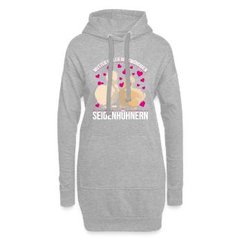 Mutter Von Liebenswürdigen Seidenhühnern - Hoodie-Kleid - Grau meliert - Vorne