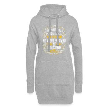 Einen Alten Mann Mit Abschleppwagen Zu Unterschätz - Hoodie-Kleid - Grau meliert - Vorne