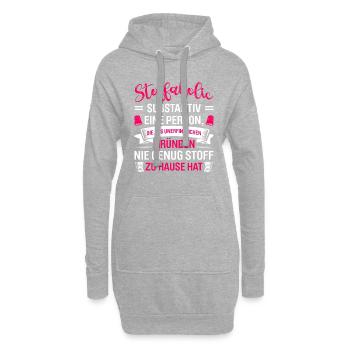 Stoffaholic Nähmaschine Nähen Näherin Näher - Hoodie-Kleid - Grau meliert - Vorne