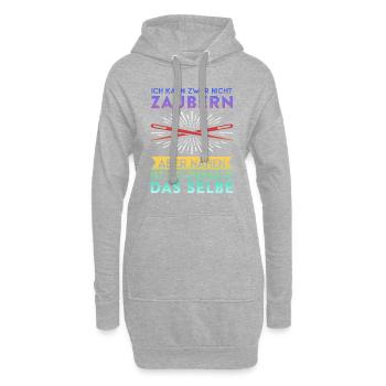 Zwar Nicht Zaubern Aber Nähen Ist Das Selbe - Hoodie-Kleid - Grau meliert - Vorne