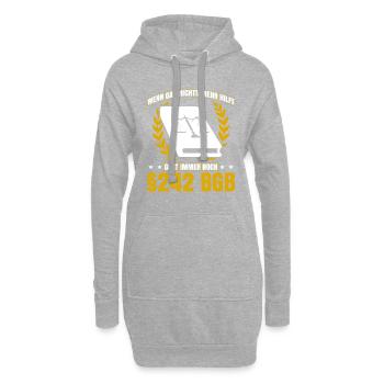 Wenn Gar Nichts Mehr Hilft Geht Immer Noch §242 BG - Hoodie-Kleid - Grau meliert - Vorne