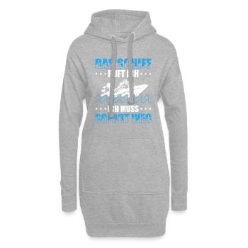 Das Schiff Ruft Ich Ich Muss Sofort Weg - Hoodie-Kleid - Grau meliert - Vorne