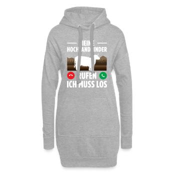 Meine Hochlandrinder Rufen Ich Muss Los - Hoodie-Kleid - Grau meliert - Vorne