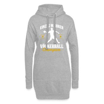 Einzig Wahrer Völkerball Champion Geschenk - Hoodie-Kleid - Grau meliert - Vorne