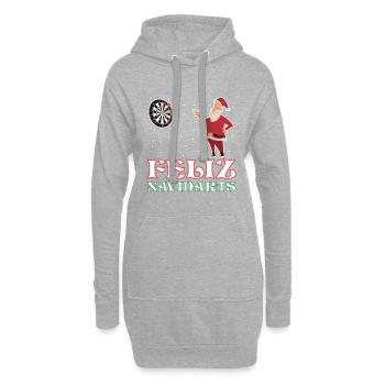 Feliz Navidarts - Hoodie-Kleid - Grau meliert - Vorne