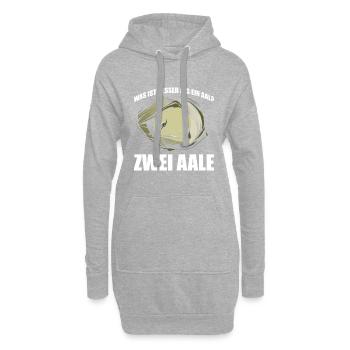 Was ist besser als ein Aal? Zwei Aale - Hoodie-Kleid - Grau meliert - Vorne