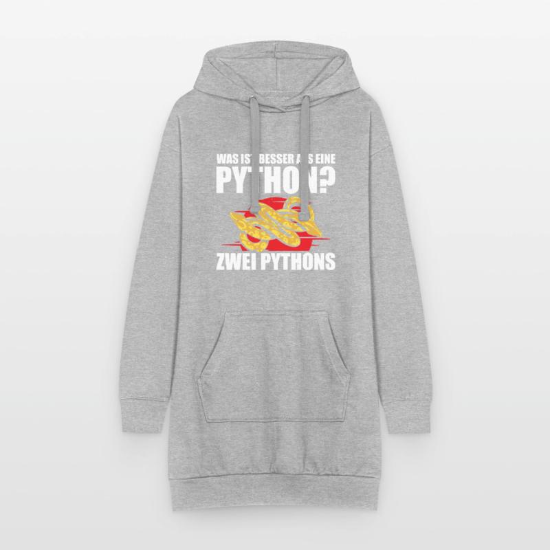Was ist besser als eine Python? Zwei Pythons Hoodie-Kleid