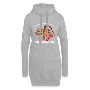 Was ist besser als eine Schlange? Viele Schlangen - Hoodie-Kleid - Grau meliert - Vorne