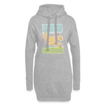 Was ist besser als ein Huhn? Zwei Hühner - Hoodie-Kleid - Grau meliert - Vorne