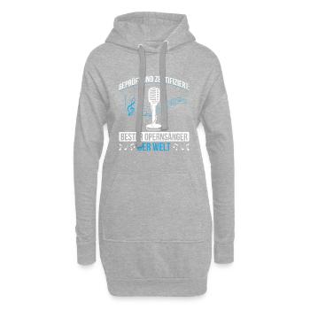 Geprüft Und Zertifiziert: Bester Opernsänger - Hoodie-Kleid - Grau meliert - Vorne