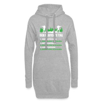 Der Perfekte Tag 1. Frühstück 2. Biathlon Schauen - Hoodie-Kleid - Grau meliert - Vorne