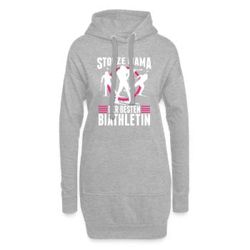 Stolze Mama Der Besten Biathletin Biathlon Fan - Hoodie-Kleid - Grau meliert - Vorne