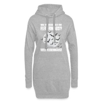 Was ist besser als eine Fledermaus? Viele - Hoodie-Kleid - Grau meliert - Vorne