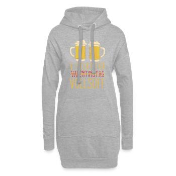 V Steht Für Valentinstag Vollsuff - Hoodie-Kleid - Grau meliert - Vorne