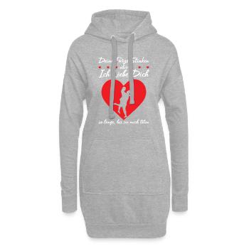 Deine Fürze Stinken Aber Ich Liebe Dich So Lange - Hoodie-Kleid - Grau meliert - Vorne