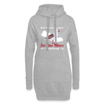 Mein Valentinstag Motto Sei Eine Möwe Scheiß Drauf - Hoodie-Kleid - Grau meliert - Vorne