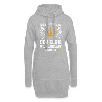 Reicht Mir Die Ski Der König Will Langlauf Fahren - Hoodie-Kleid - Grau meliert - Vorne