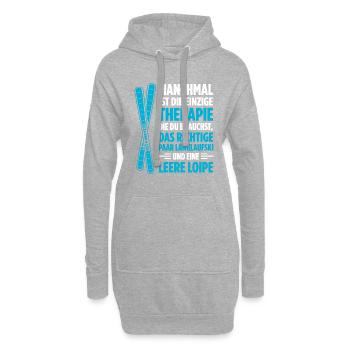 Manchmal Ist Die Einzige Therapie Die Du Brauchst - Hoodie-Kleid - Grau meliert - Vorne