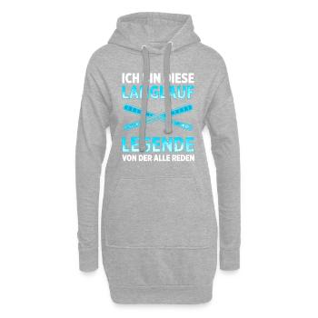 Ich Bin Diese Langlauf Legende Von Der Alle Reden - Hoodie-Kleid - Grau meliert - Vorne