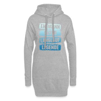 Ehemann Vater Langlauf Legende Skilangläufer Skate - Hoodie-Kleid - Grau meliert - Vorne