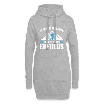 Alpenüberquerung Für Alpenüberquerer Wanderin Wand - Hoodie-Kleid - Grau meliert - Vorne