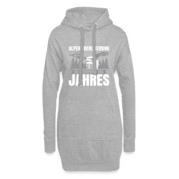 Alpenüberquerung Für Alpenüberquerer Wanderin Wand - Hoodie-Kleid - Grau meliert - Vorne