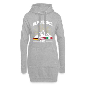 Alpenüberquerung Für Alpenüberquerer Wanderin Wand - Hoodie-Kleid - Grau meliert - Vorne