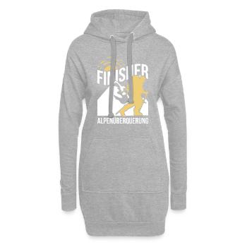 Alpenüberquerung Für Alpenüberquerer Wanderin Wand - Hoodie-Kleid - Grau meliert - Vorne