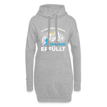 Alpenüberquerung Für Alpenüberquerer Wanderin Wand - Hoodie-Kleid - Grau meliert - Vorne