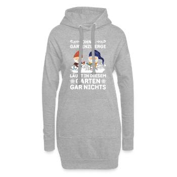 Gartenzwerg Für Gartenzwerg Liebhaber Gärtner Lust - Hoodie-Kleid - Grau meliert - Vorne