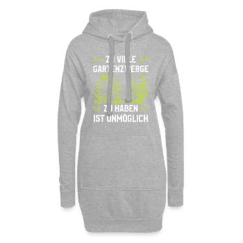 Gartenzwerg Für Gartenzwerg Liebhaber Gärtner Lust - Hoodie-Kleid - Grau meliert - Vorne