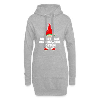 Gartenzwerg Für Gartenzwerg Liebhaber Gärtner Lust - Hoodie-Kleid - Grau meliert - Vorne