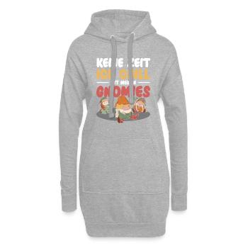 Gartenzwerg Für Gartenzwerg Liebhaber Gärtner Lust - Hoodie-Kleid - Grau meliert - Vorne