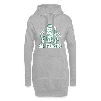 Gartenzwerg Für Gartenzwerg Liebhaber Gärtner Lust - Hoodie-Kleid - Grau meliert - Vorne