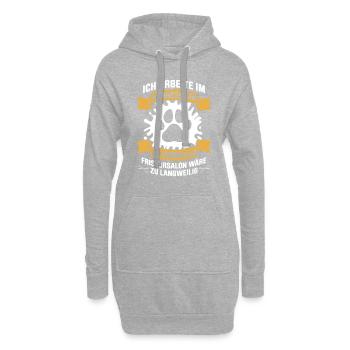 Hundepflege für Hundefriseurin Hundefriseur Groome - Hoodie-Kleid - Grau meliert - Vorne