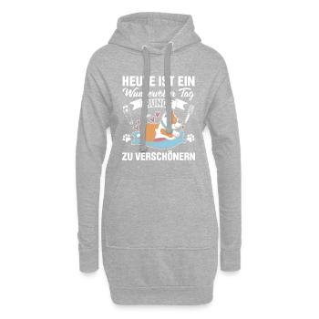 Hundepflege für Hundefriseurin Hundefriseur Groome - Hoodie-Kleid - Grau meliert - Vorne