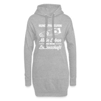 Hundepflege für Hundefriseurin Hundefriseur Groome - Hoodie-Kleid - Grau meliert - Vorne
