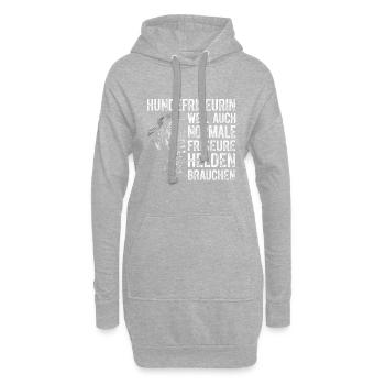 Hundepflege für Hundefriseurin Hundefriseur Groome - Hoodie-Kleid - Grau meliert - Vorne