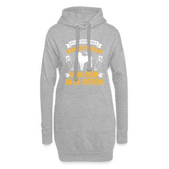 Hundepflege für Hundefriseurin Hundefriseur Groome - Hoodie-Kleid - Grau meliert - Vorne