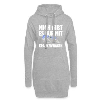 Krankenwagenfahrer Notfallfahrer Patiententranspor - Hoodie-Kleid - Grau meliert - Vorne
