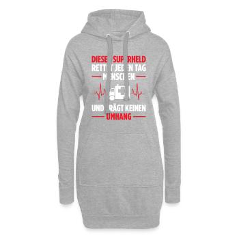 Erste Hilfe Für Ersthelfer Rettungssanitäter Sanit - Hoodie-Kleid - Grau meliert - Vorne
