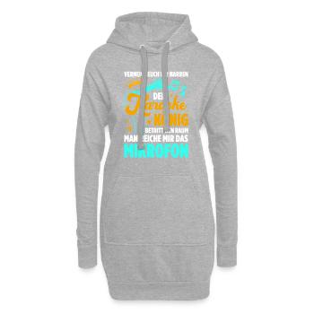 Karaoke Singen Für Lustige Karaoke Sängerin Karaok - Hoodie-Kleid - Grau meliert - Vorne