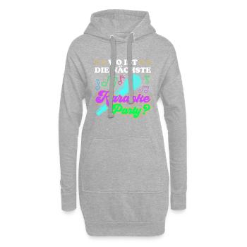 Karaoke Singen Für Lustige Karaoke Sängerin Karaok - Hoodie-Kleid - Grau meliert - Vorne