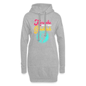 Karaoke Singen Für Lustige Karaoke Sängerin Karaok - Hoodie-Kleid - Grau meliert - Vorne