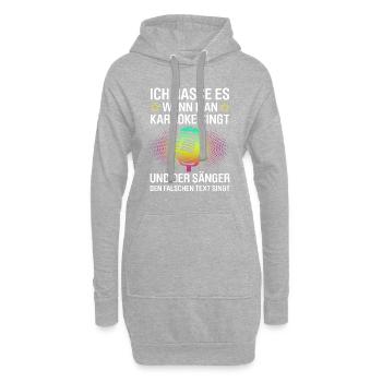 Karaoke Singen Für Lustige Karaoke Sängerin Karaok - Hoodie-Kleid - Grau meliert - Vorne